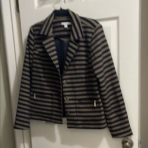 Striped Black and Tan Blazer